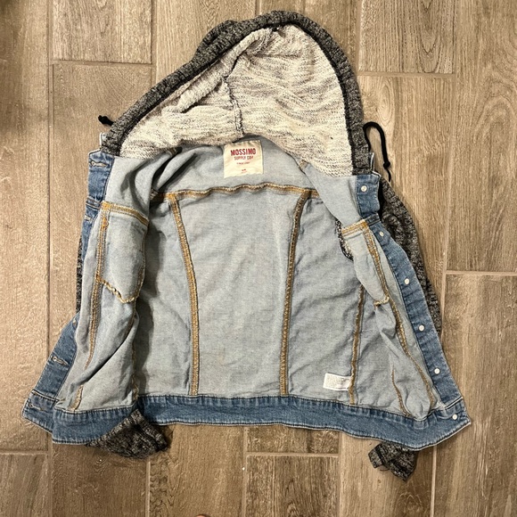 Mossimo Supply Co. Women's Light Blue Denim Jacket with Hood Size M - Picture 2 of 4